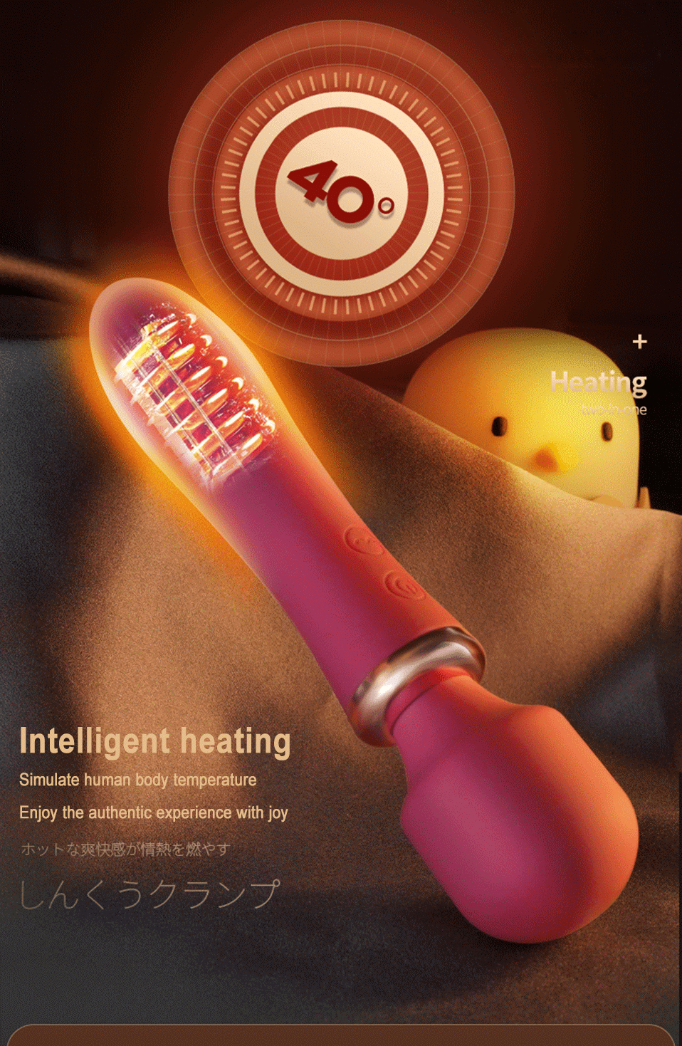 Vibrating Female AV Vibrator for Women Clitoris Vaginal Smart Heating Dual Head Vibration Vibro Adult Fun Toys Sex Products Shop