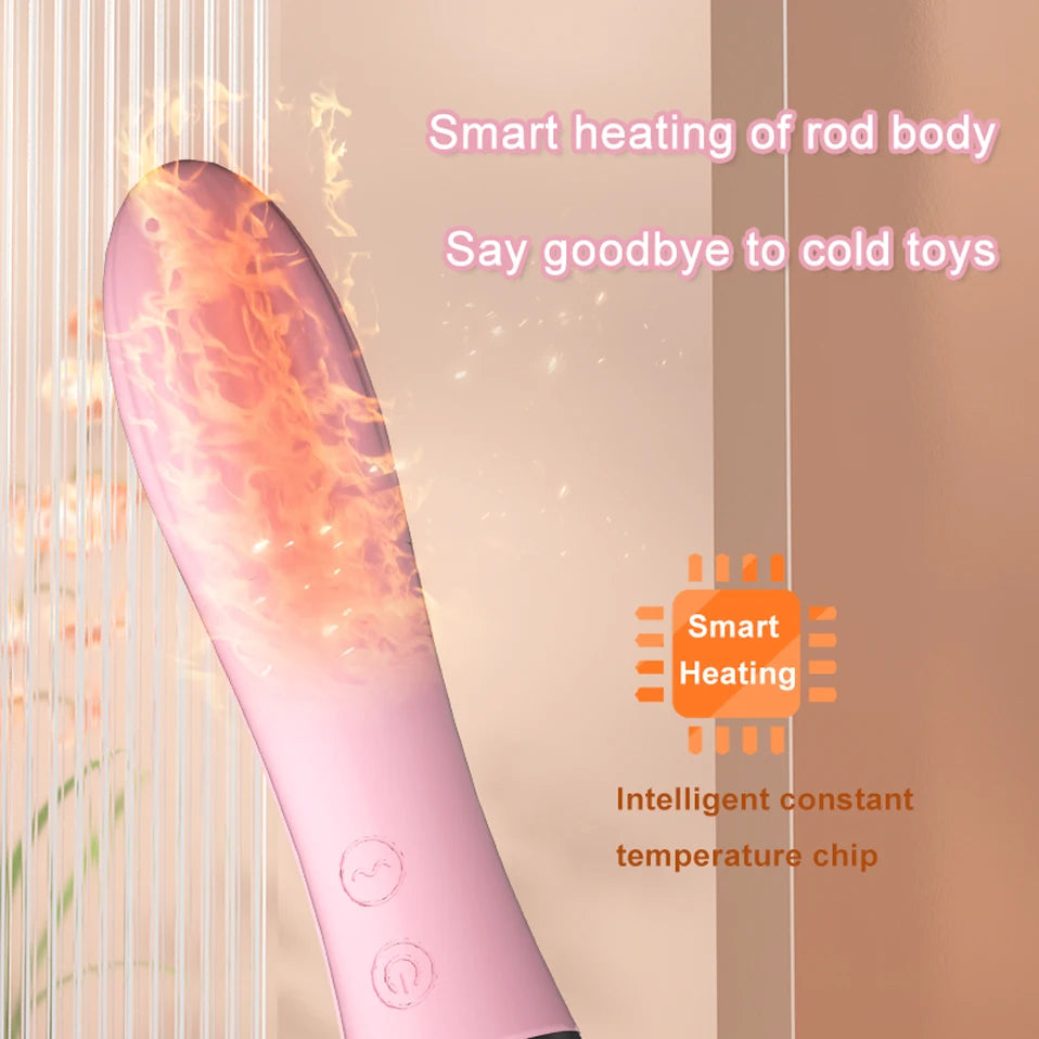 Vibrating Female AV Vibrator for Women Clitoris Vaginal Smart Heating Dual Head Vibration Vibro Adult Fun Toys Sex Products Shop