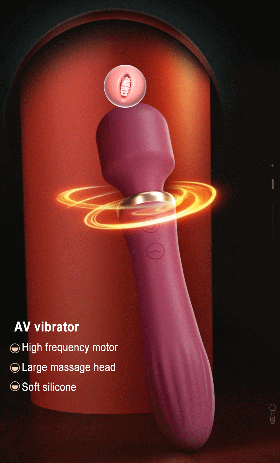 Vibrating Female AV Vibrator for Women Clitoris Vaginal Smart Heating Dual Head Vibration Vibro Adult Fun Toys Sex Products Shop