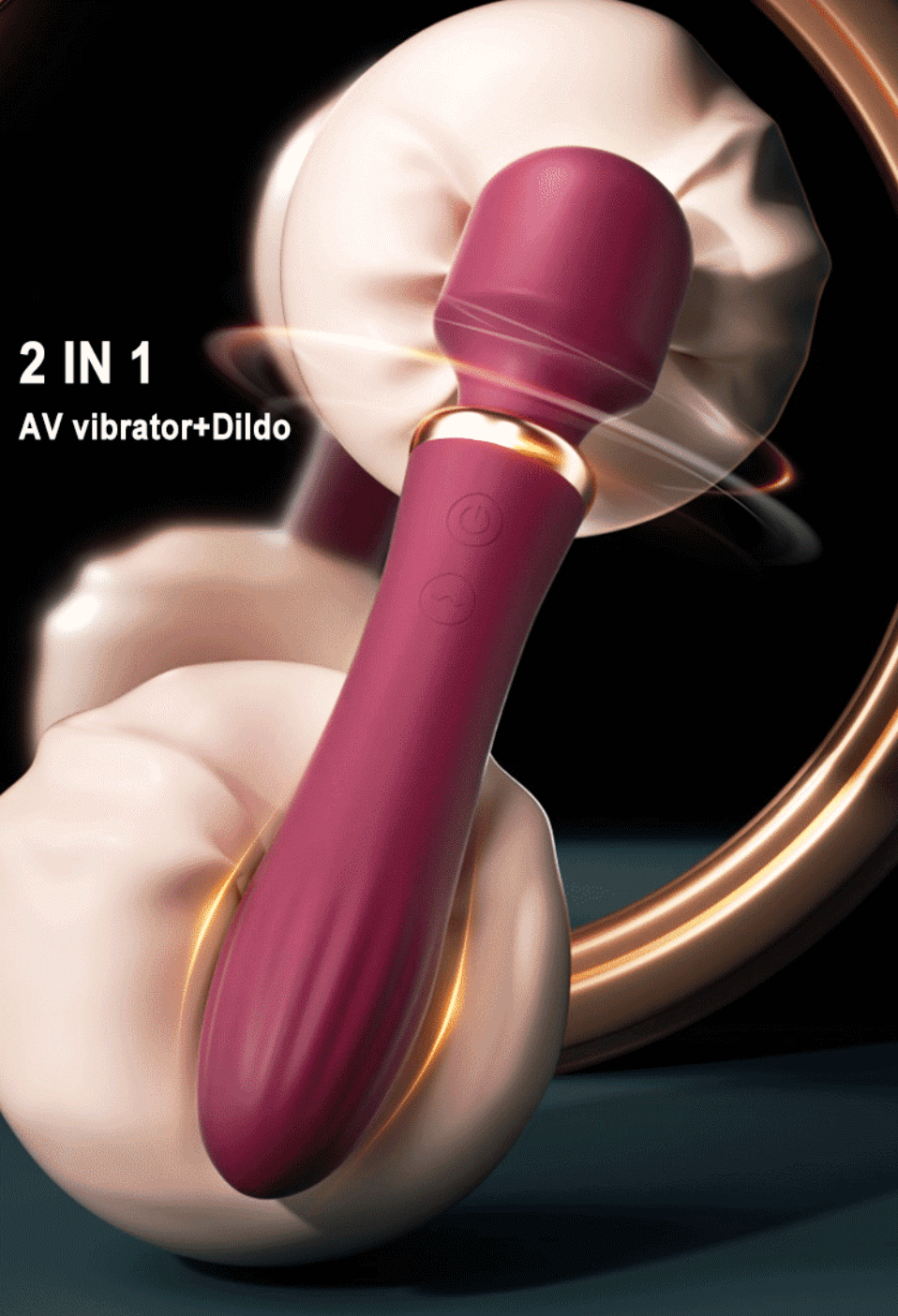 Vibrating Female AV Vibrator for Women Clitoris Vaginal Smart Heating Dual Head Vibration Vibro Adult Fun Toys Sex Products Shop